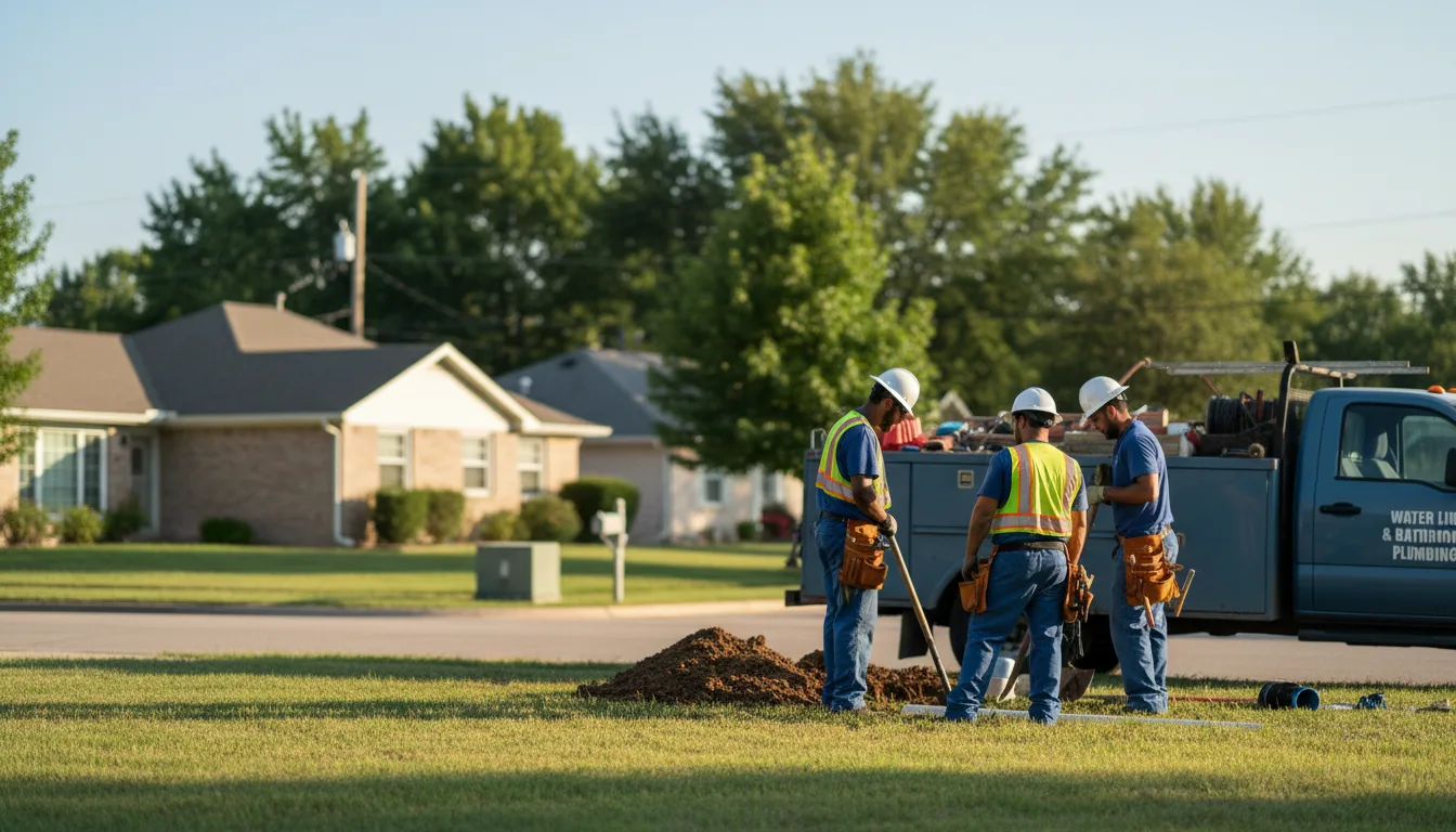 Residential water line and bathroom plumbing service in Allentown, NY